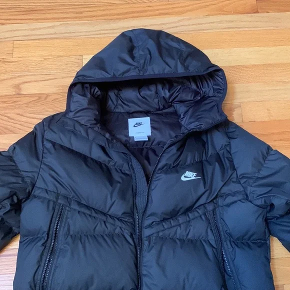 Mens Black Nike Storm-Fit Windrunner Parka Puffers